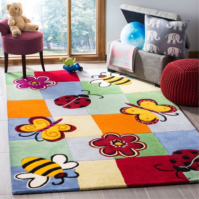 Harriet Bee Claro Plaid Handmade Tufted Wool Area Rug