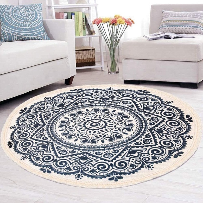 The Ruielo Store Round Rug for Kids Floor