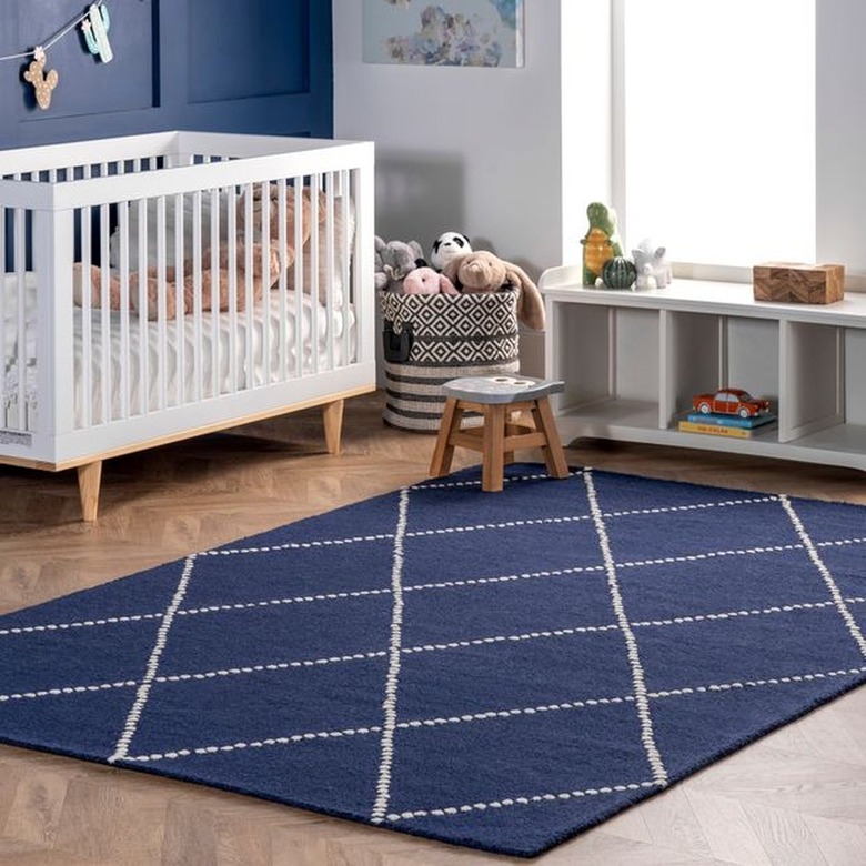 Dotted Diamond Trellis Nursery Area Rug