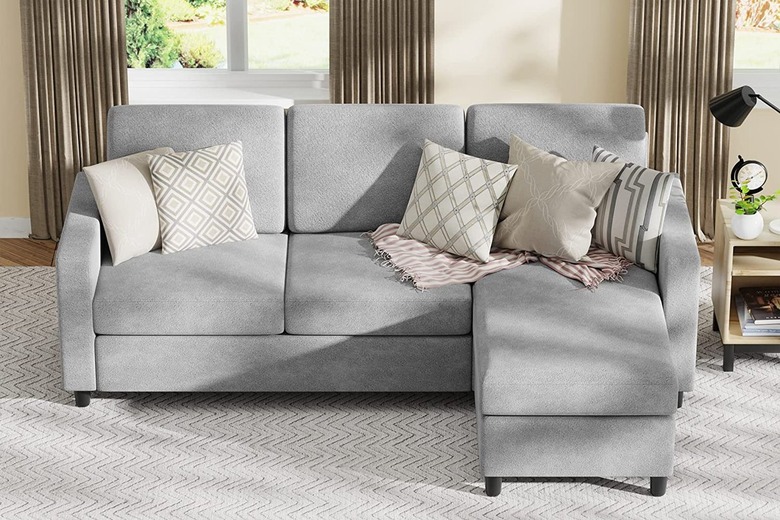 light gray sectional
