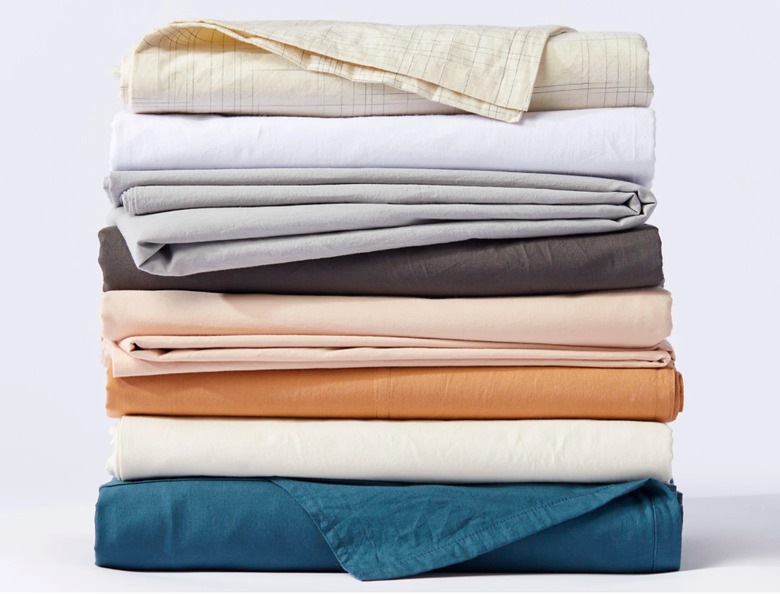 Colorful stack of sheets