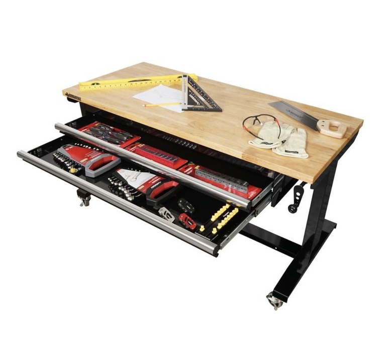 Husky Adjustable Height Work Table