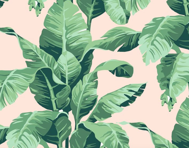 WallShoppe Tropical Leaf Print Wallpaper