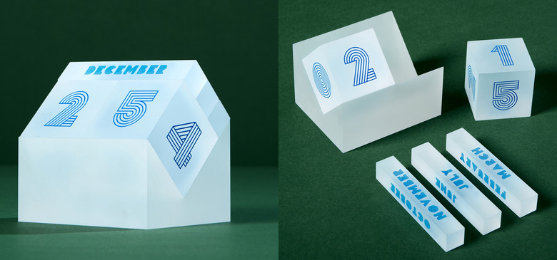 Poketo Lucite Perpetual Block Calendar