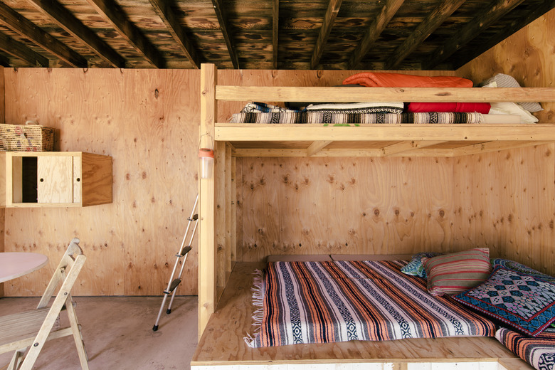 Interior of the bunkhouse at Saturn.
