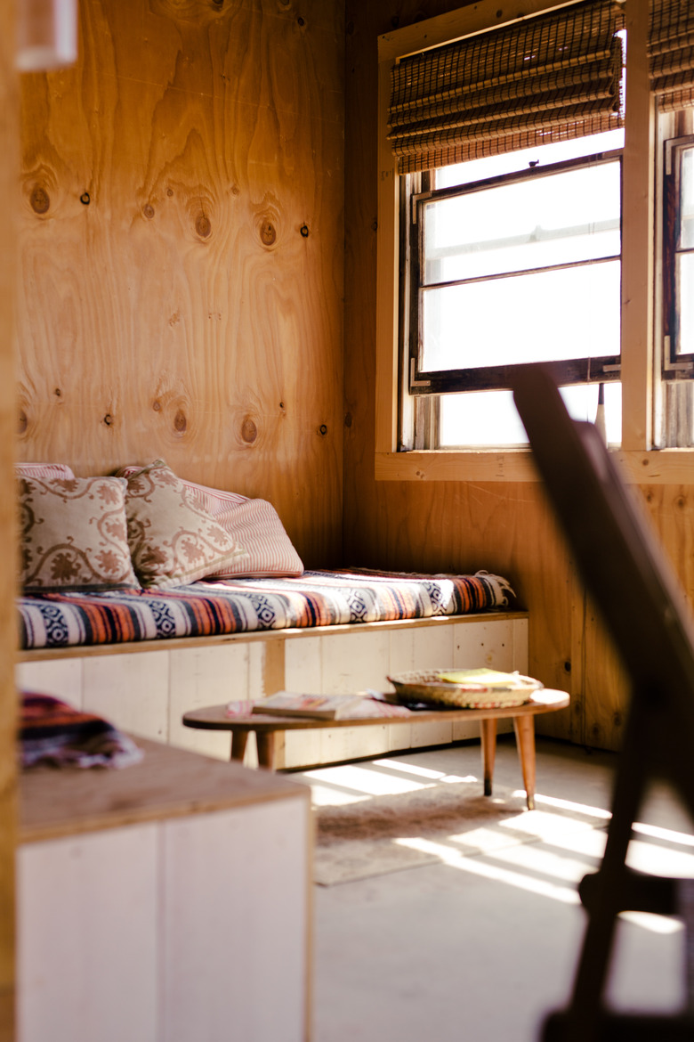 An interior view of the sleeping bunkhouse at Saturn.