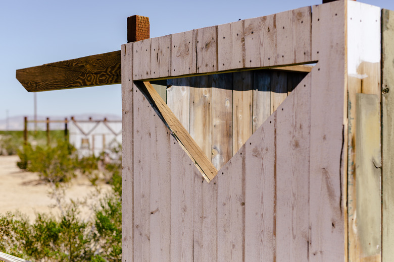 Architectural details of the outhouse built at Saturn.