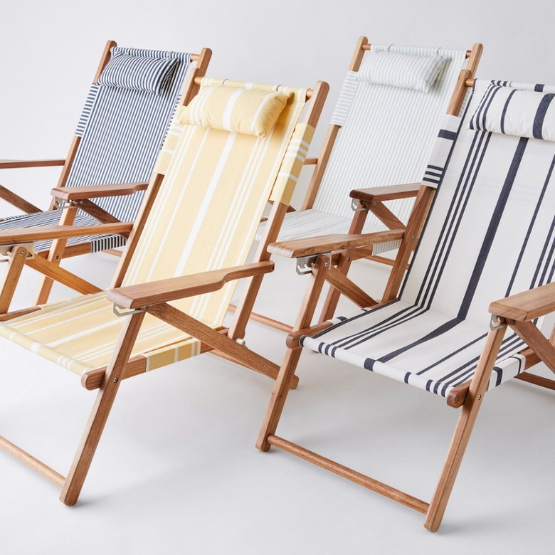 Business and Pleasure Vintage-Inspired Striped Beach Chair