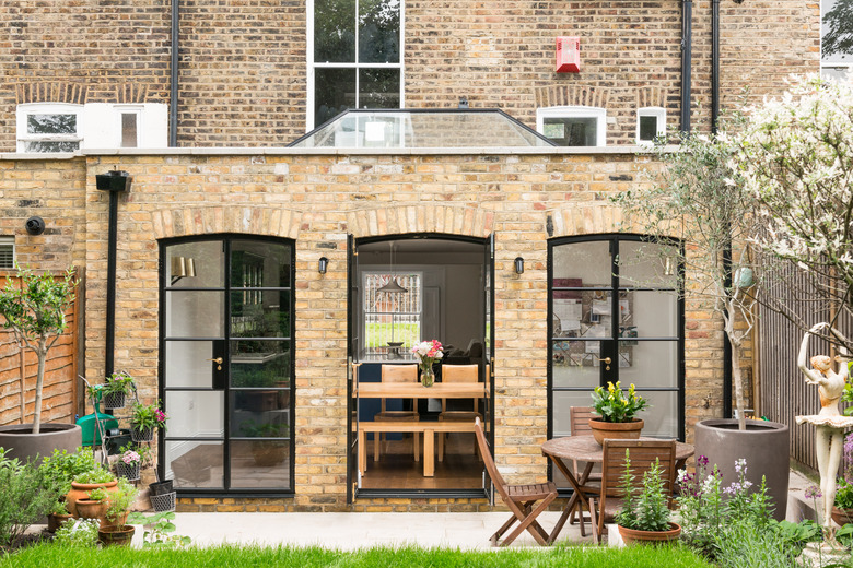 exterior brick backyard