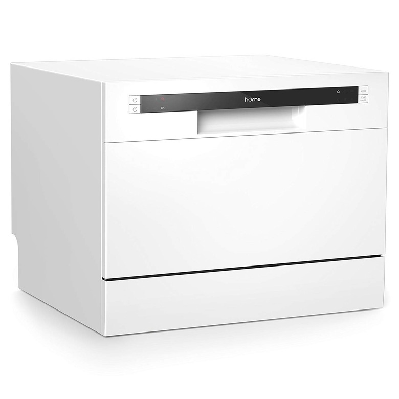 White Kitchen Appliances: hOmeLabs Countertop Dishwasher