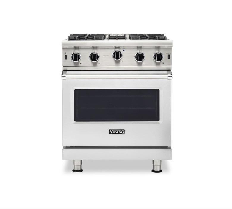 White gas oven