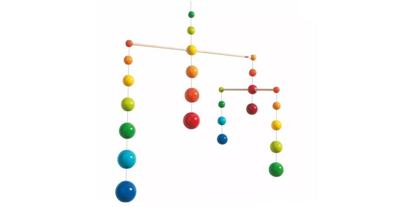 rainbow balls baby mobile