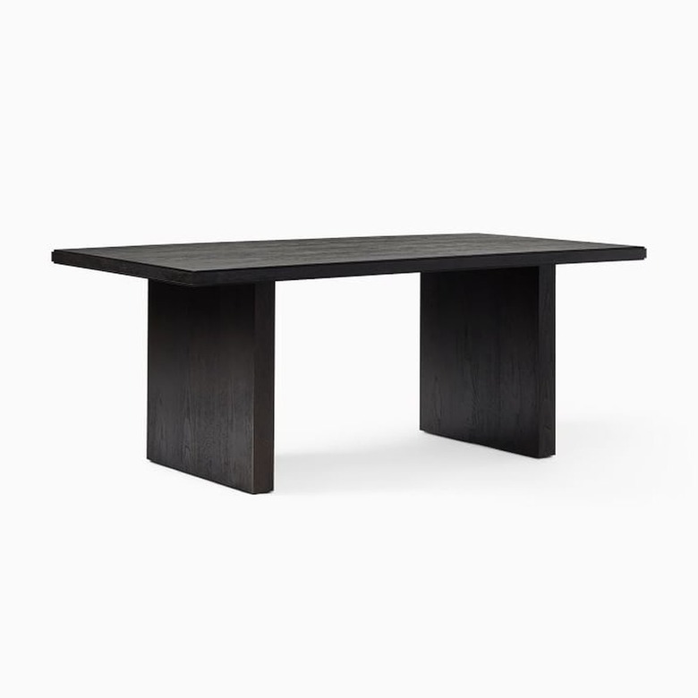 black dining table