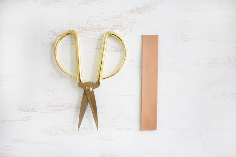 Leather strap cut to 8 inches