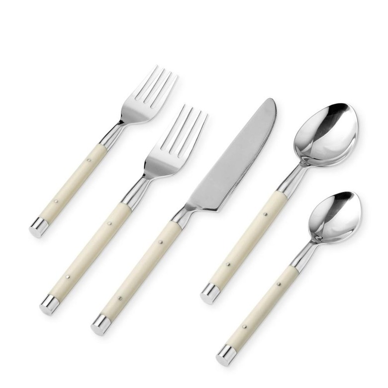 modern white silverware