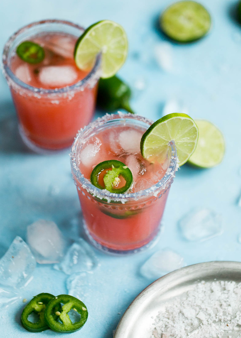 skinny watermelon jalapeno margarita