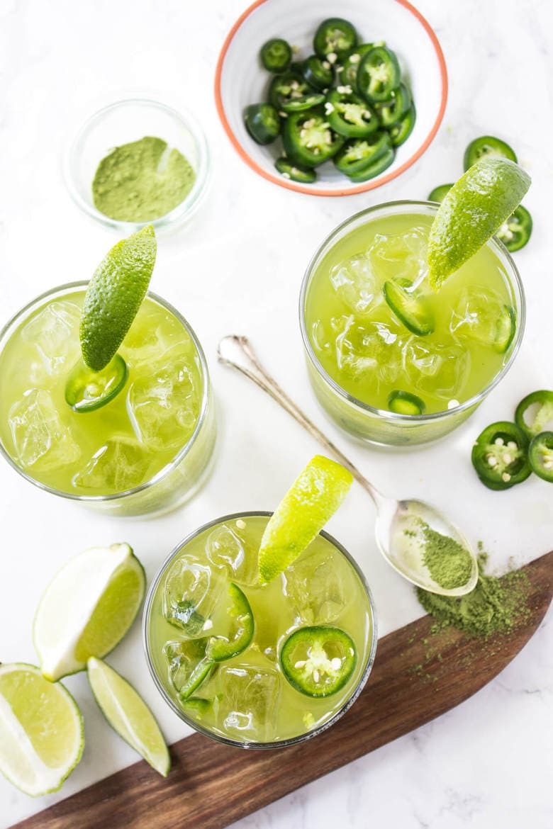 spicy matcha margarita