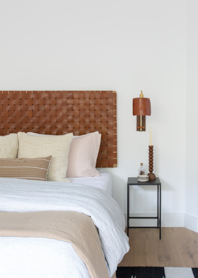 Guest Room with leather headboard