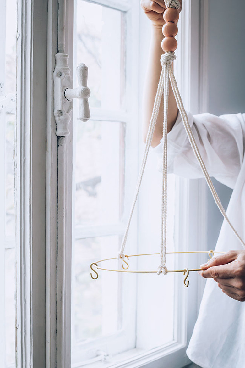 Hanging a DIY Herb Drying Rack