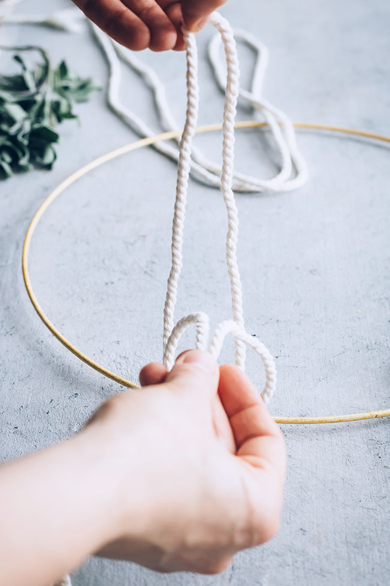 How to attach cords to Herb Drying Rack