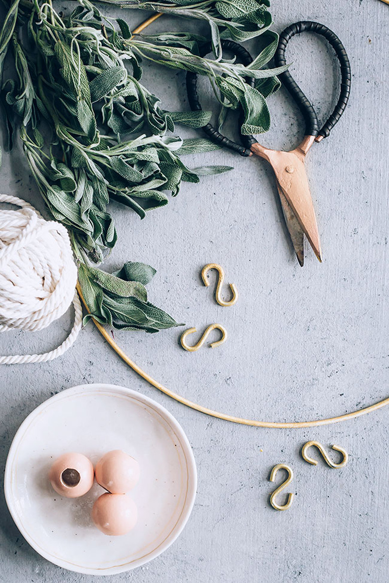 Supplies for DIY Herb Drying Rack
