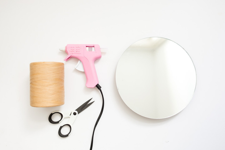 DIY Raffia Tasseled Mirrors