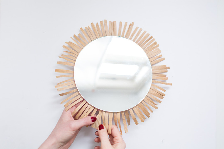 DIY Raffia Tasseled Mirrors