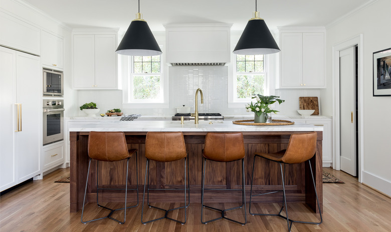 walnut kitchen island