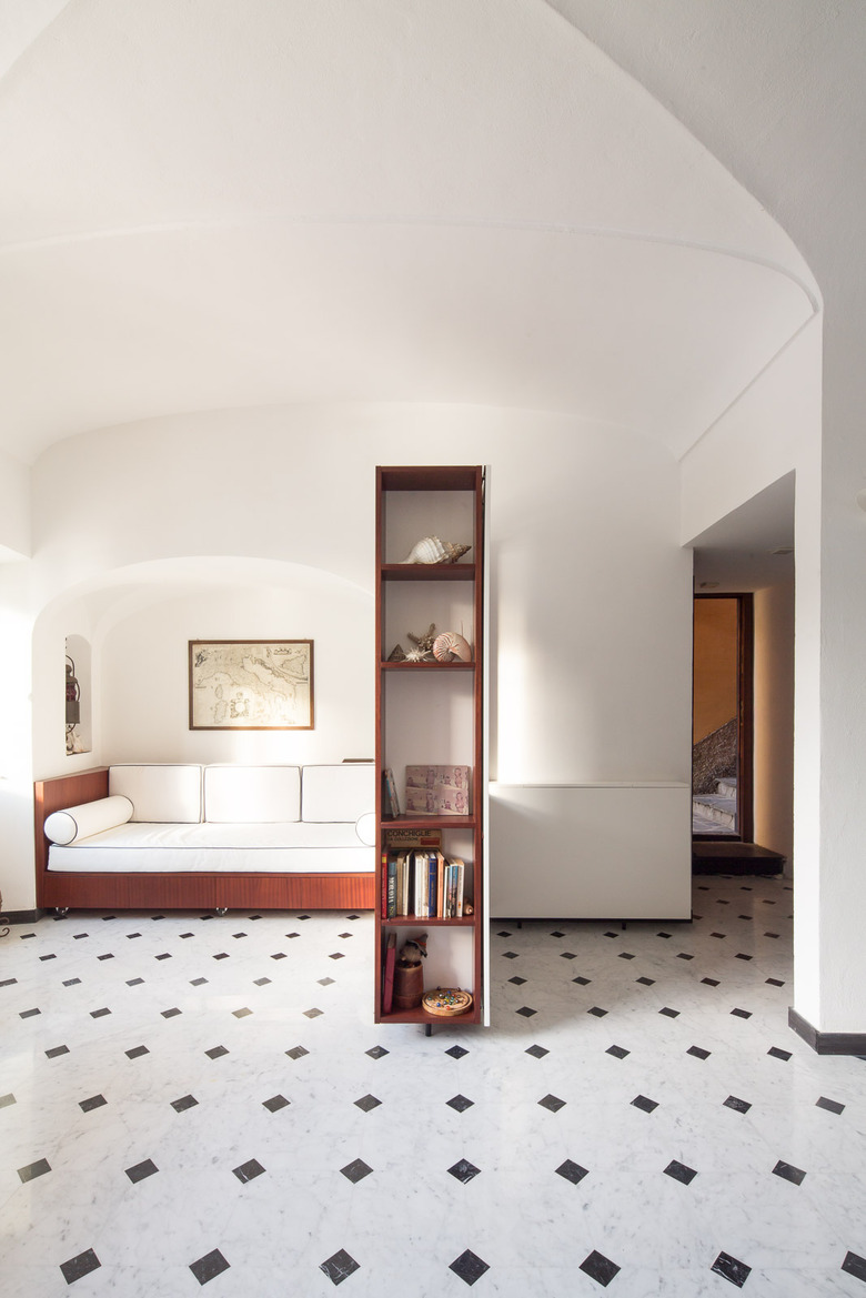 marble floor in living room