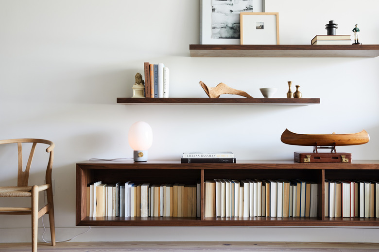 floating wood shelf