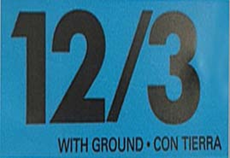 Electrical cable label.