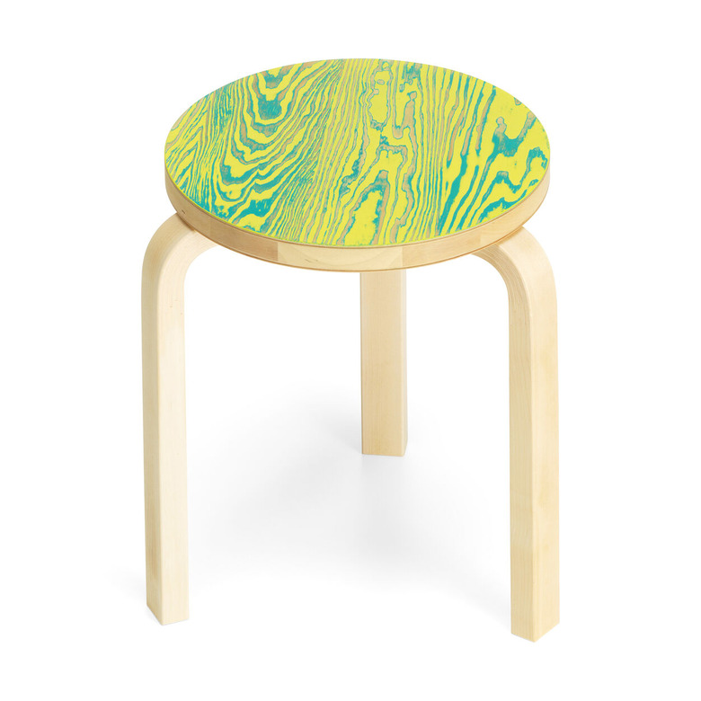 two tone tie dye stacking stool