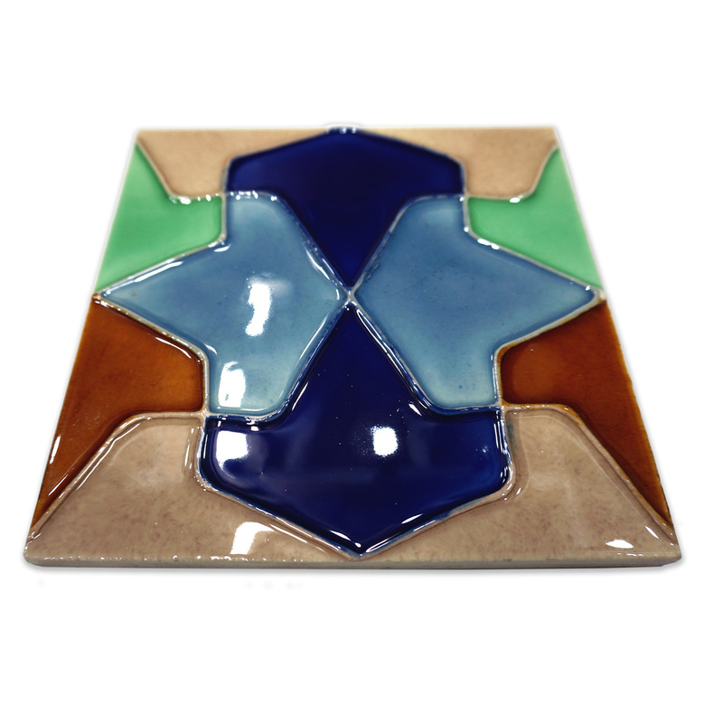 Solistone Conos 6 x 6 Hand-Painted Ceramic Deco Wall Tile