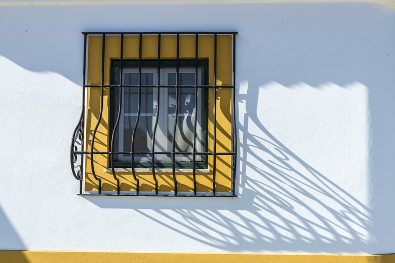 barred window in Evora