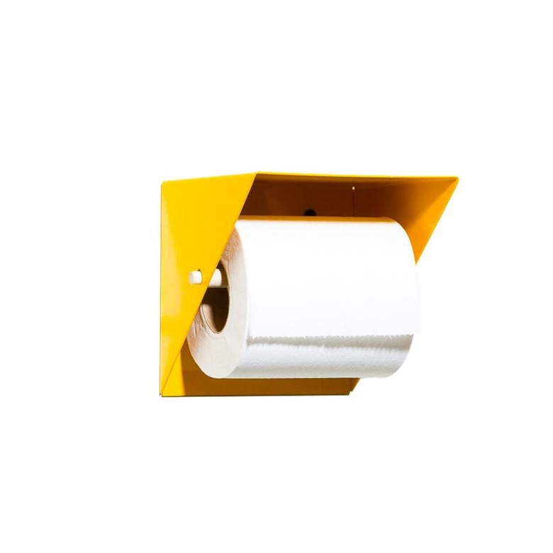 midcentury modern yellow toilet paper holder
