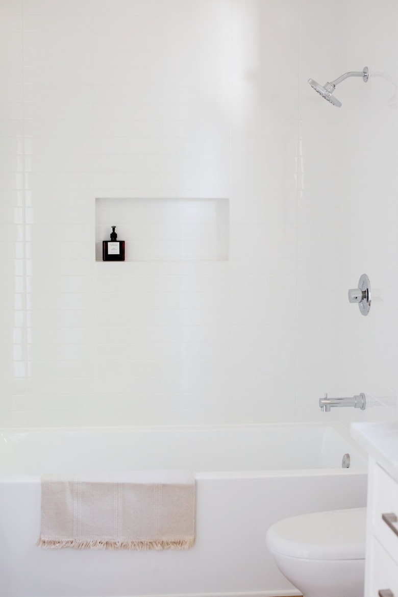 Bathroom with white walls