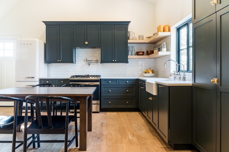 Dark gray cabinets