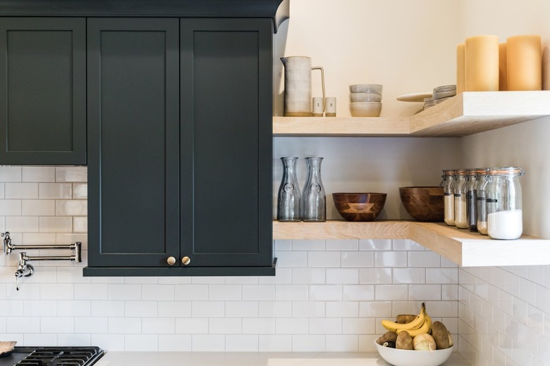 Dark gray cabinets