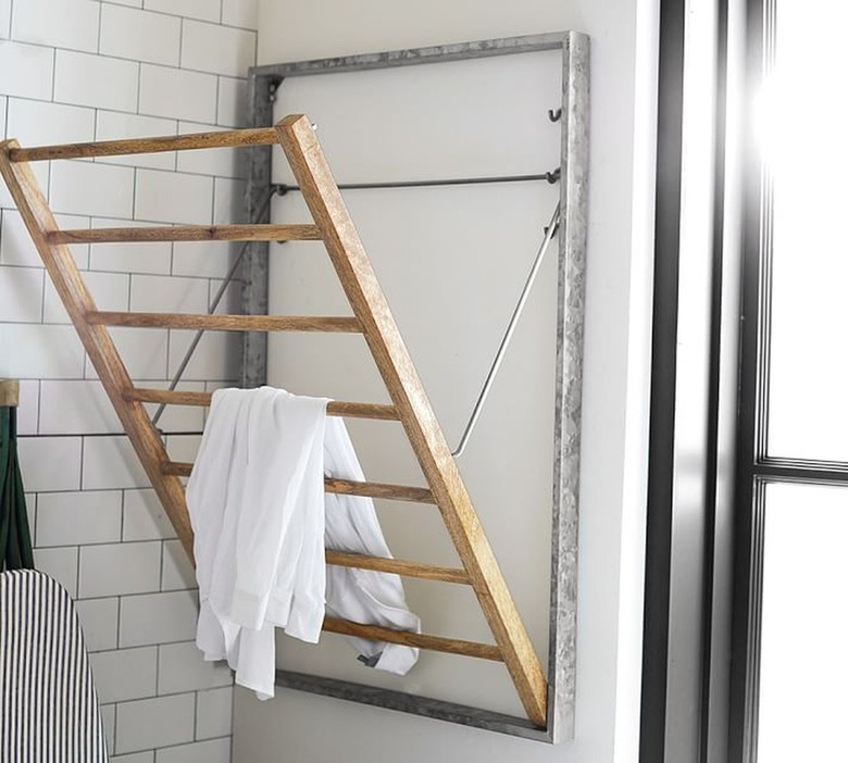 Pottery Barn Galvanized Wall-Mount Laundry Drying Rack