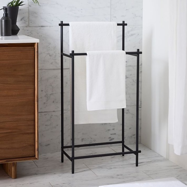 West Elm Modern Overhang Freestanding Towel Rack