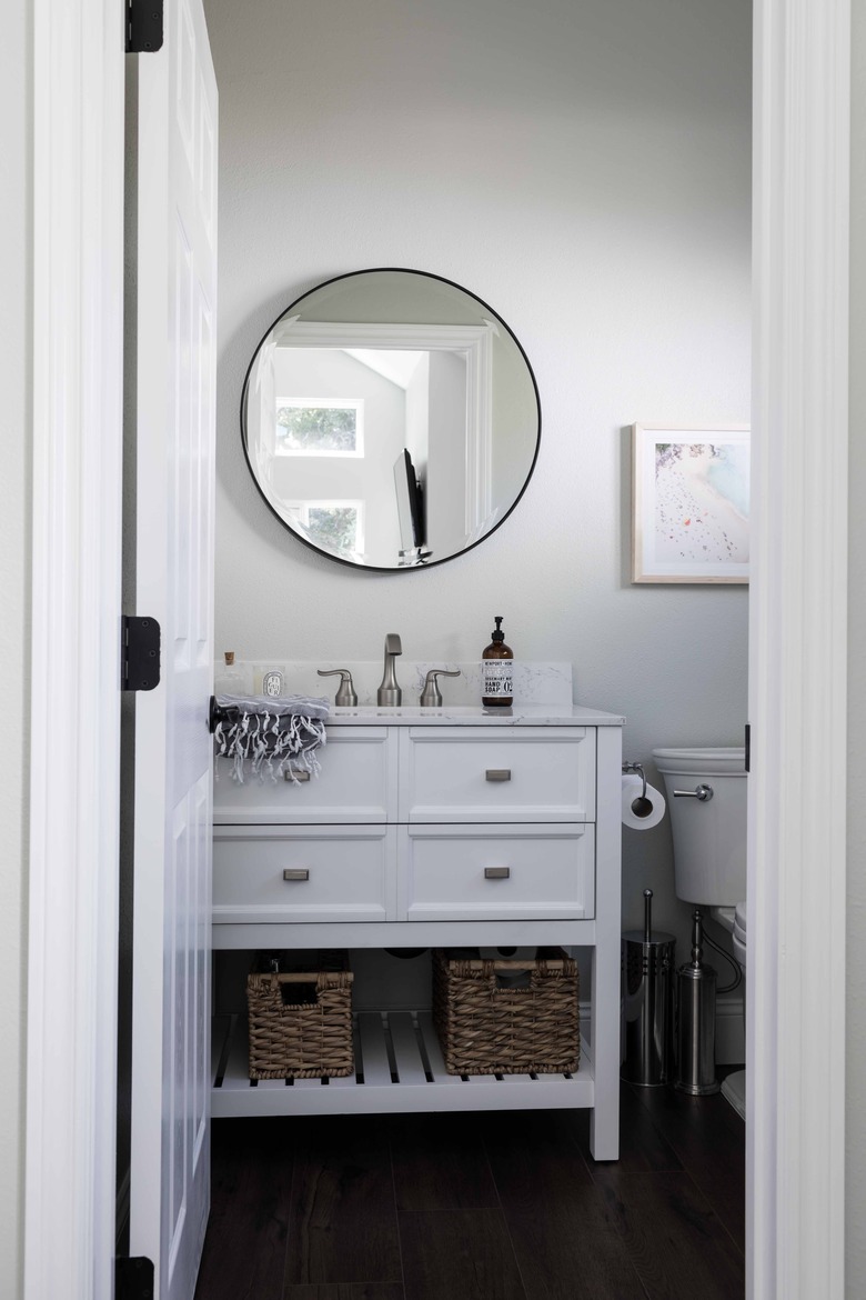 The downstairs bathroom