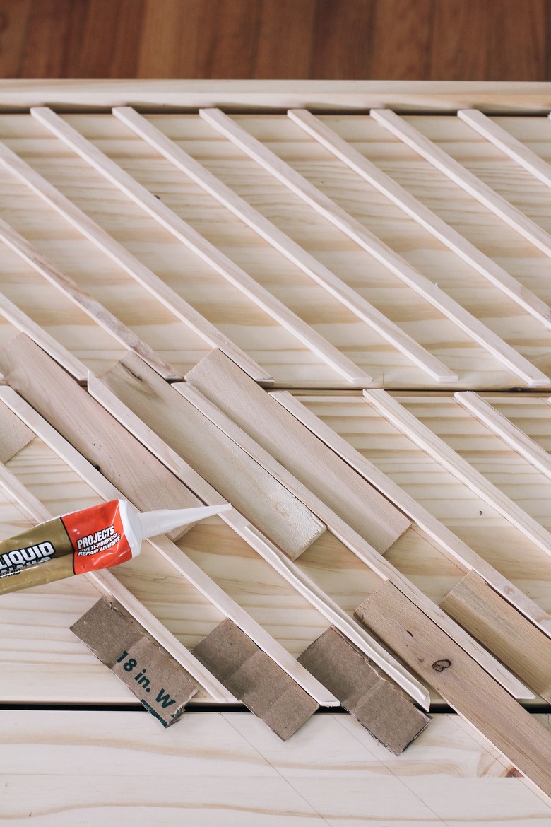 Wood panels with wood glue for dresser