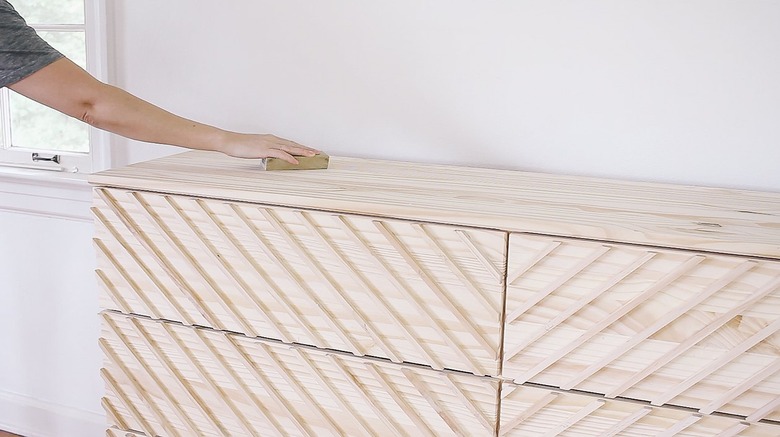 Sanding a dresser