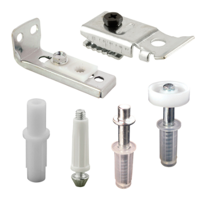 Typical bi-fold door hardware.