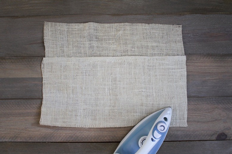 Burlap sheet with iron