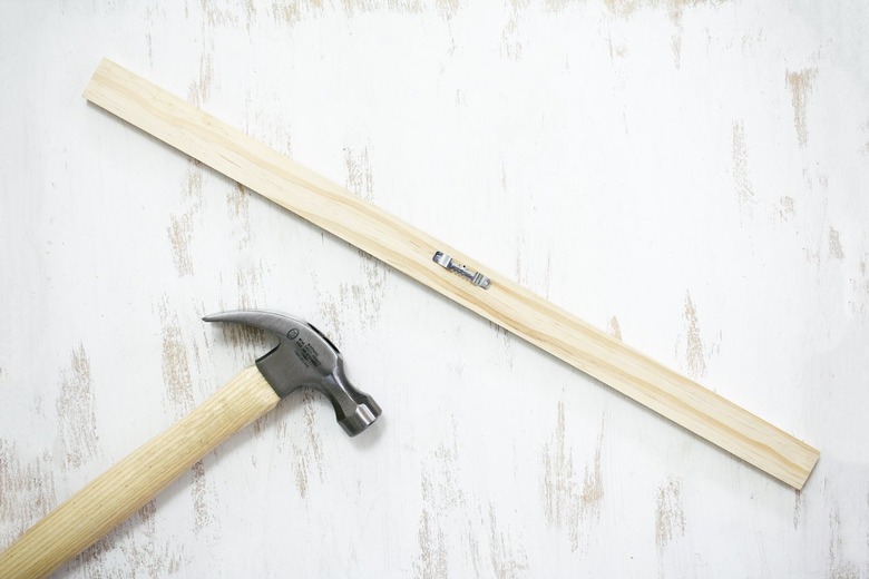 Wood beam with hammer