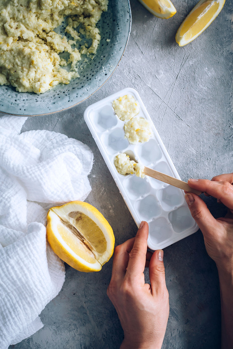 Making garbage disposal refreshers in ice cube trays