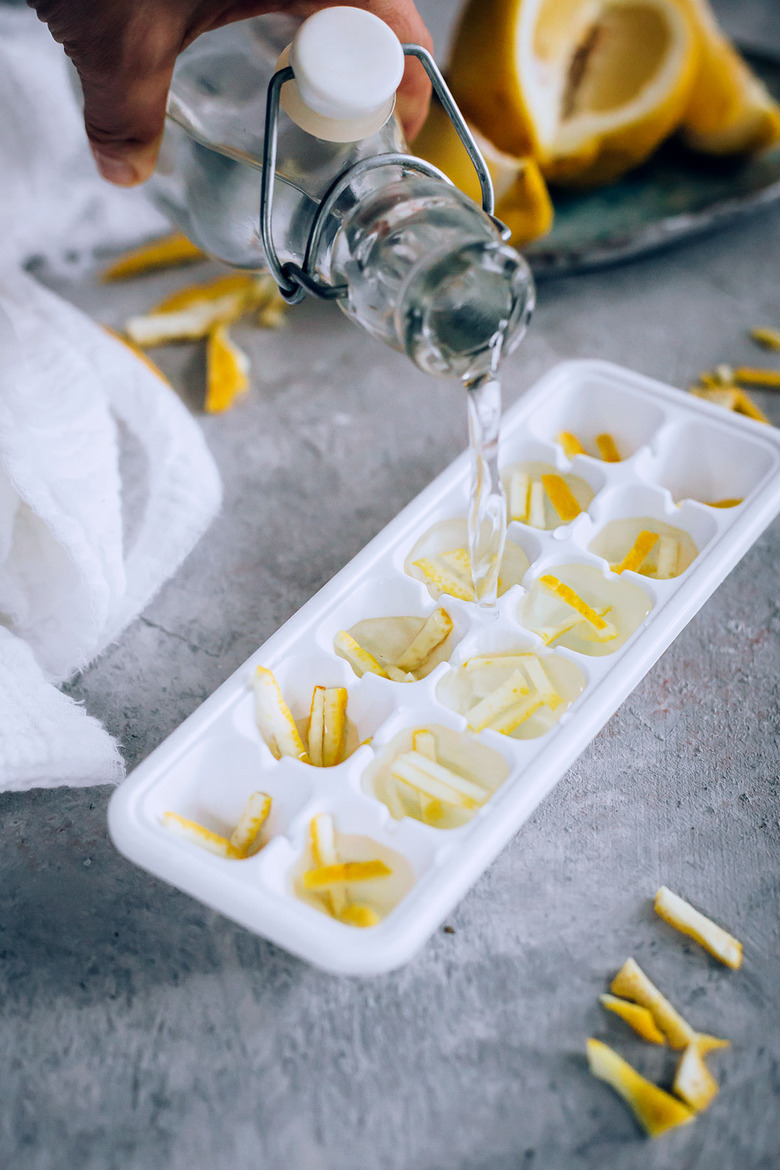 Making vinegar garbage disposal refreshers