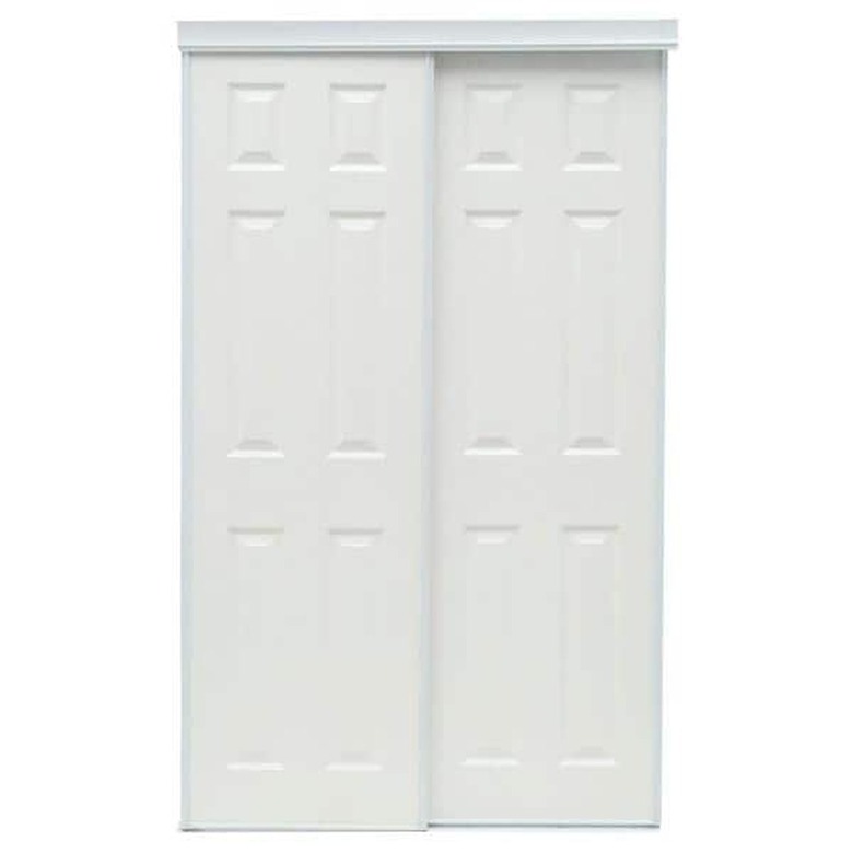 White sliding closet doors