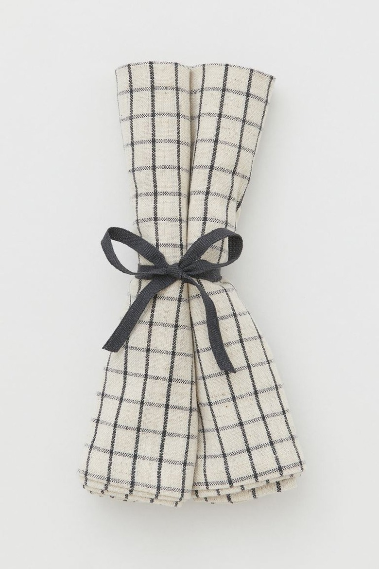 plaid napkins